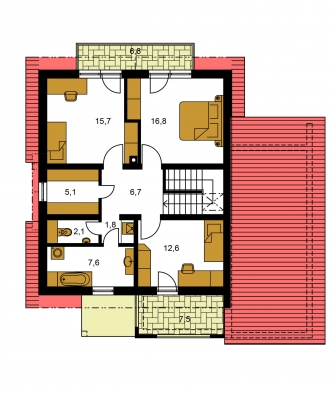 Mirror image | Floor plan of second floor - STYL 2
